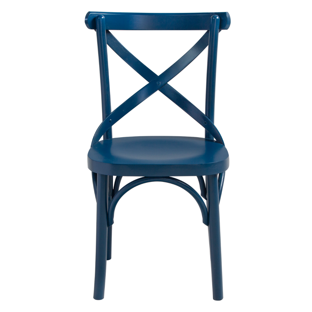 Cadeira de Madeira X Boho Cor Azul