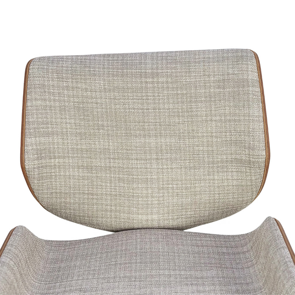 Cadeira de Jantar / Escritório Giratória Heloísa Cor Freijó Tecido Frise