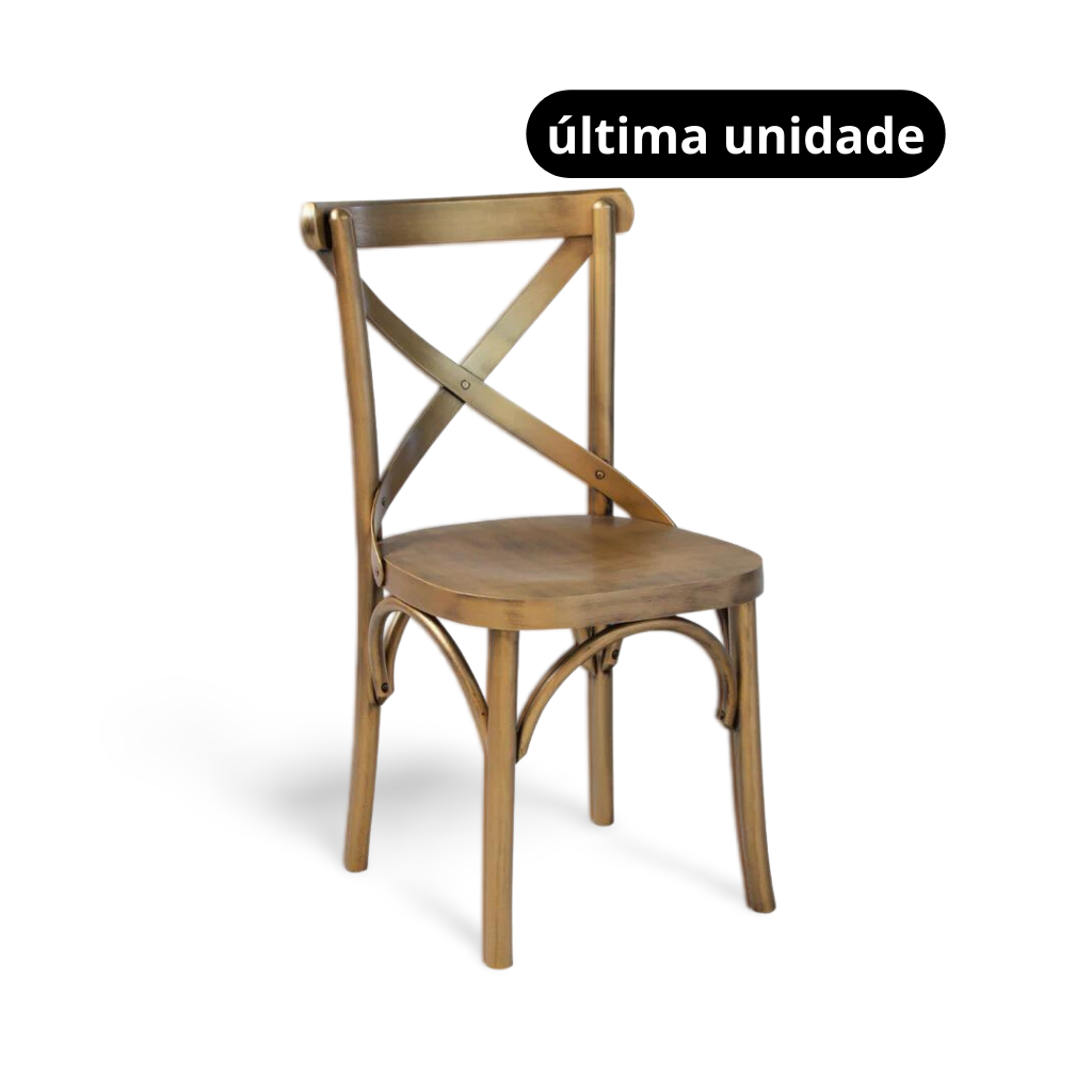 Cadeira X Boho Cor Dourada