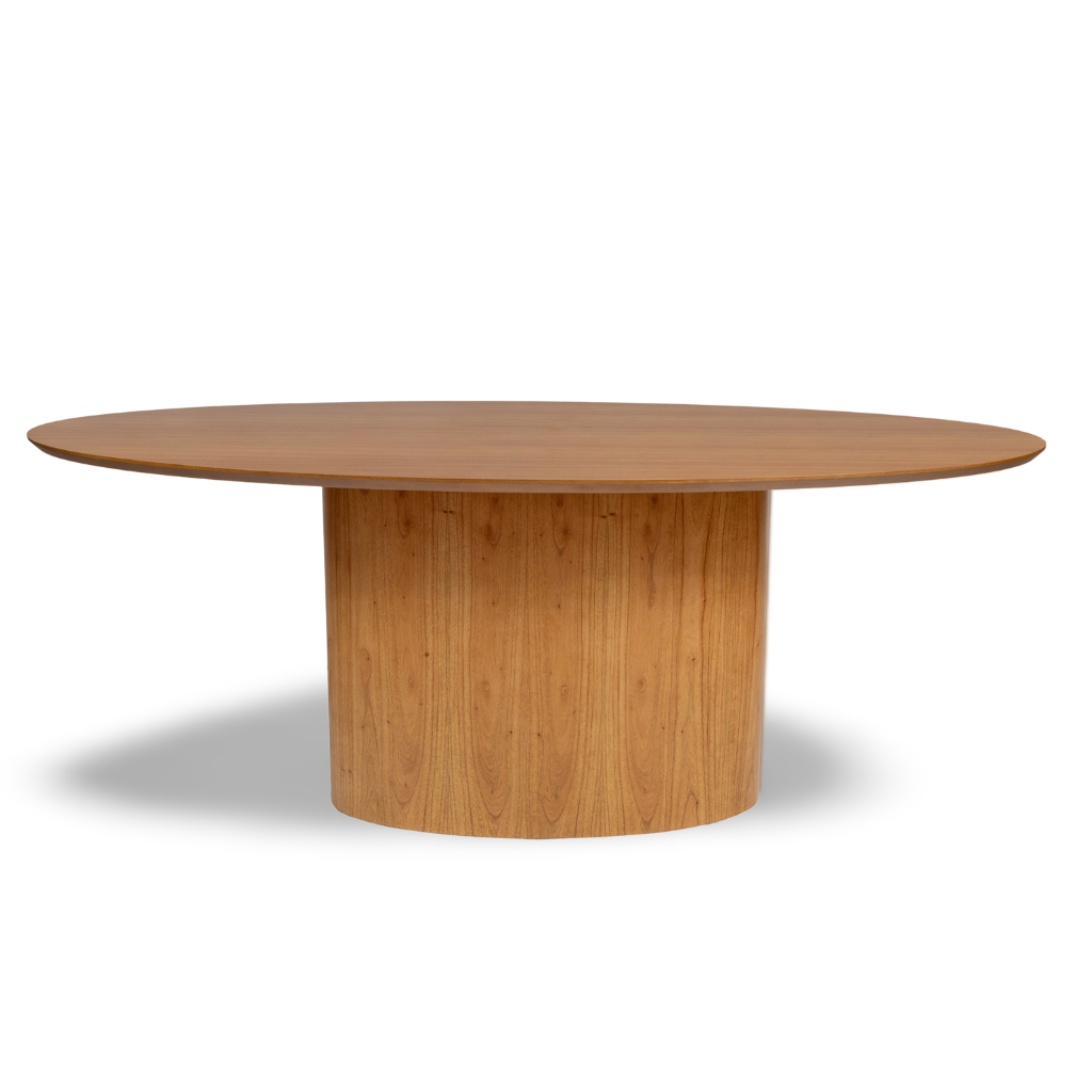 Mesa de Jantar Savana com Tampo e Base Oval 200x100 em Cinamomo