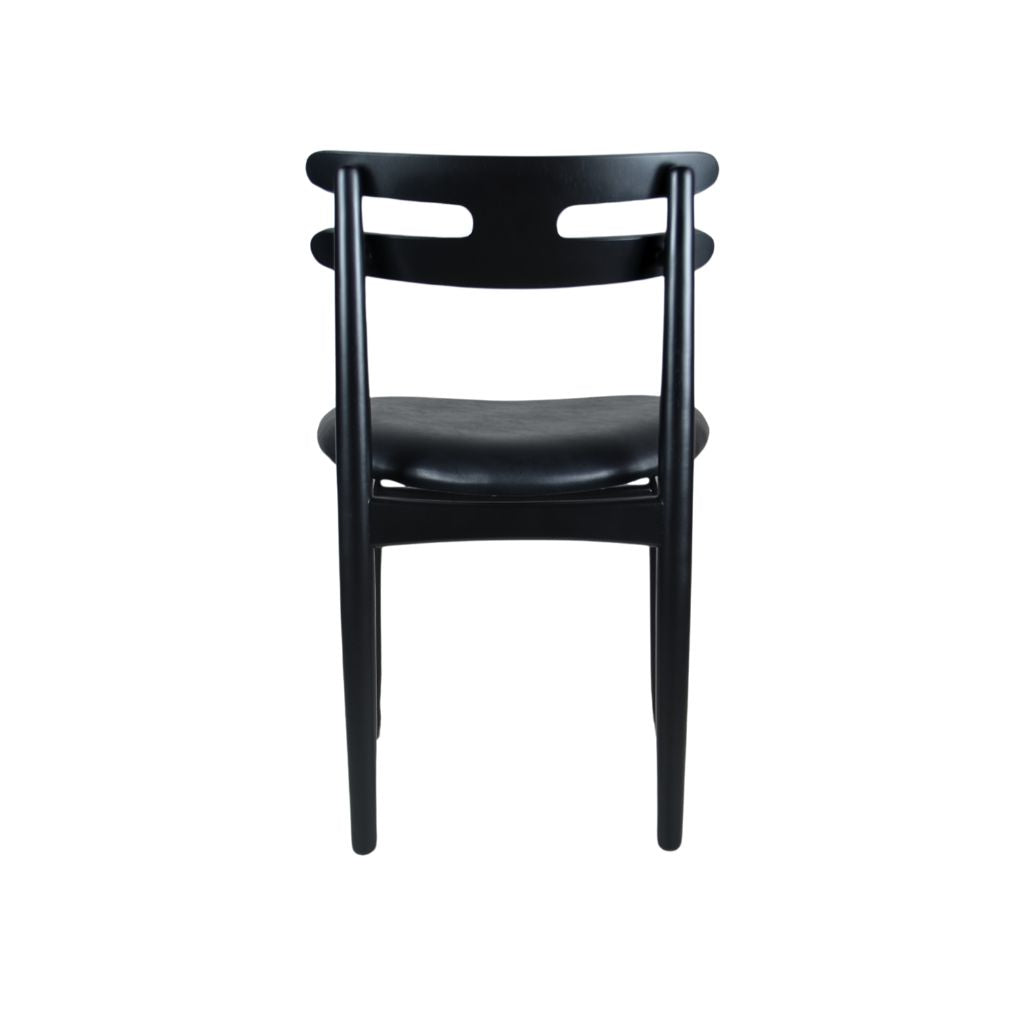 Cadeira de Madeira HW Hanna Cor Preta - Kit com 2