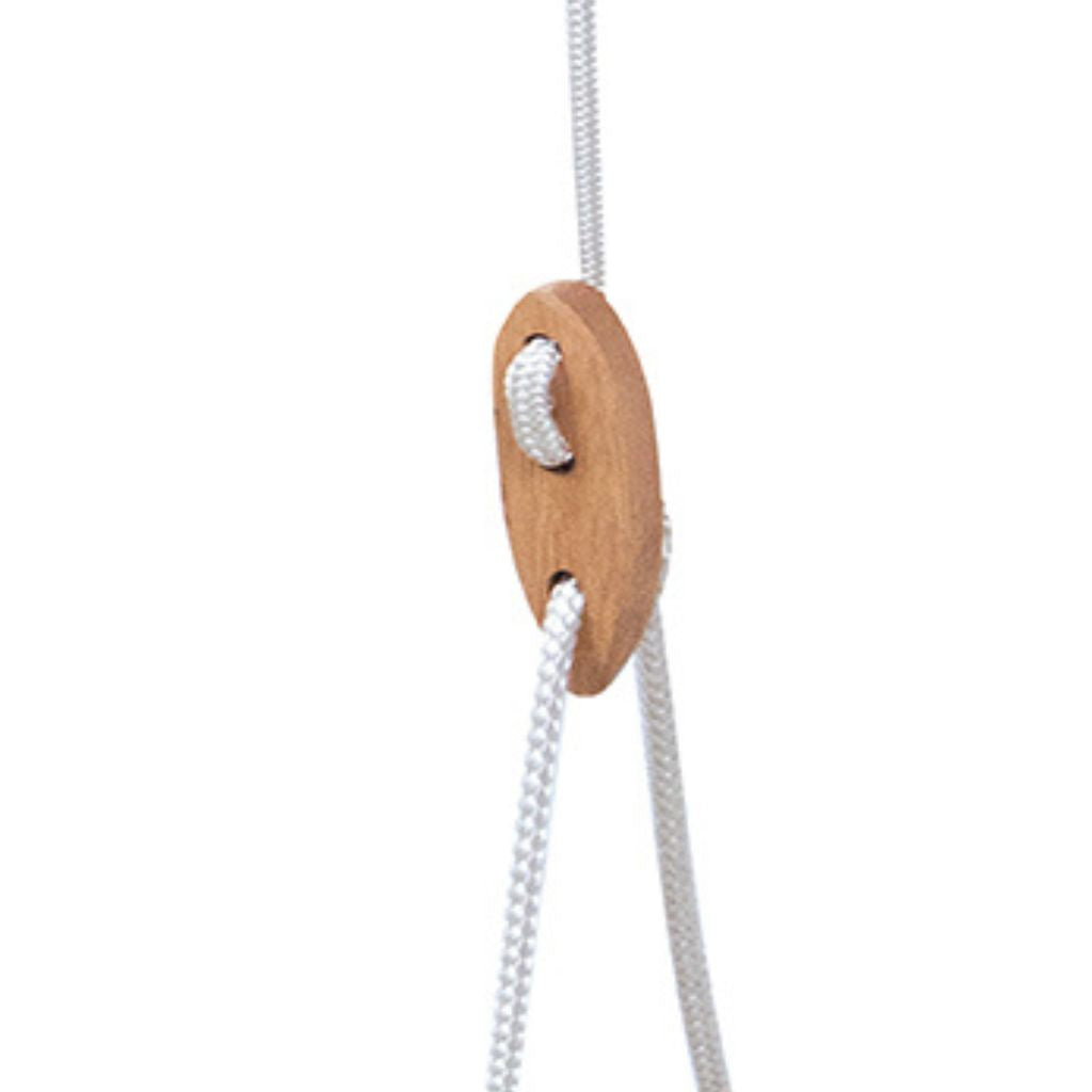 Balanço de Madeira Assento Em Corda Bege Anice