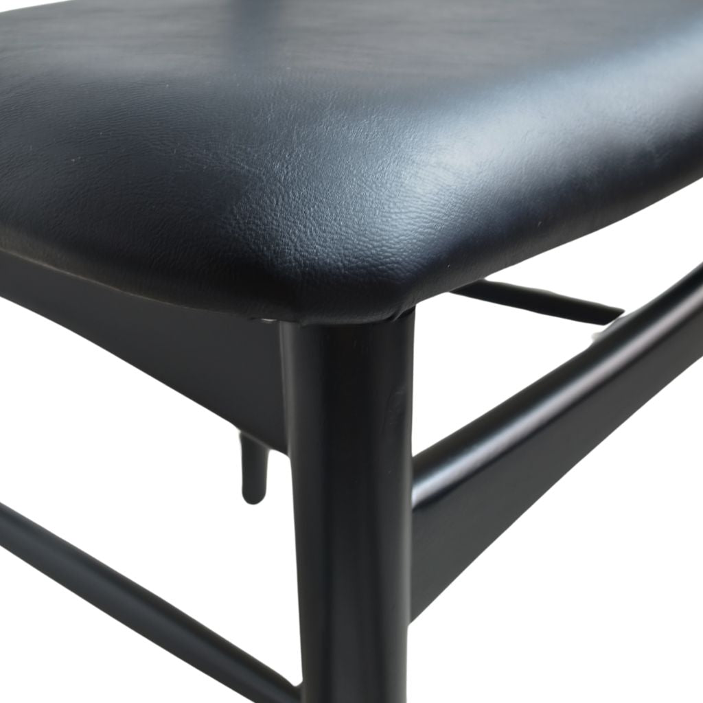 Cadeira de Madeira HW Hanna Cor Preta - Kit com 2