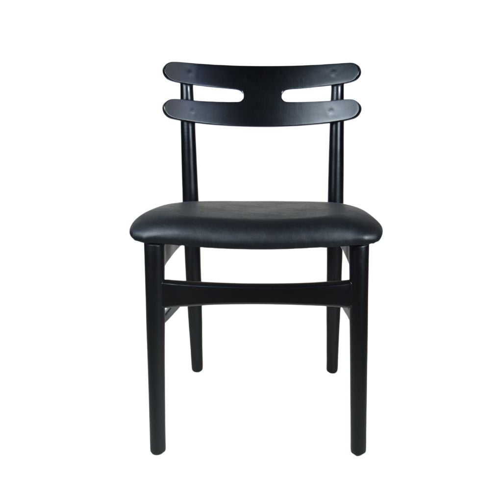 Cadeira de Madeira HW Hanna Cor Preta - Kit com 2
