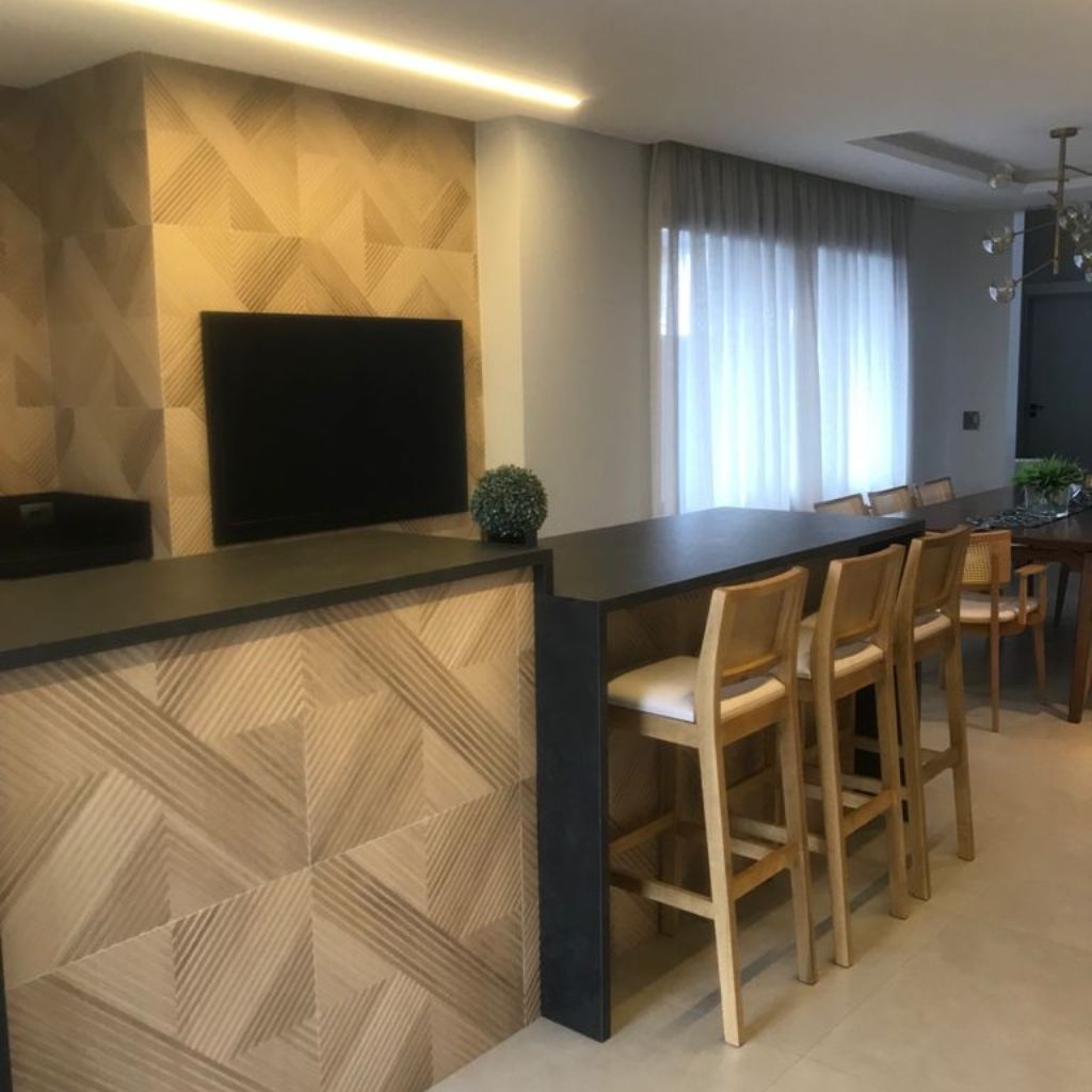 Cozinha Ilha de cozinha Cozinha Banqueta Banqueta 65 cm Bancada com 90 cm Banqueta de Madeira Tecido Linho Banqueta com Telinha Madeira clara Pintura Natural