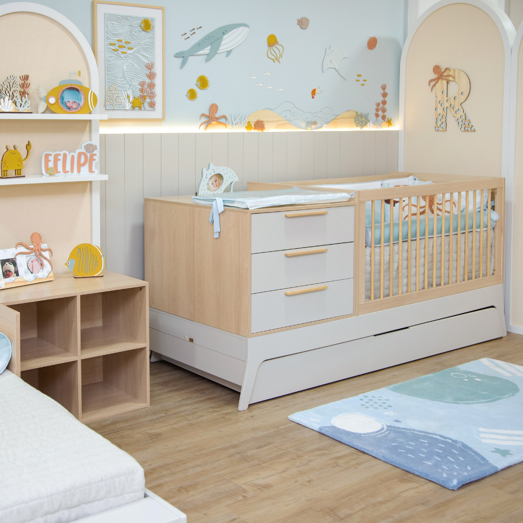 Berço Berço Evolutivo Multifuncional Berço 5 em 1 Mini cama Bebe Criança Quarto Criança