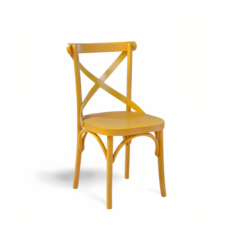 Cadeira de Madeira X Boho Cor Amarela