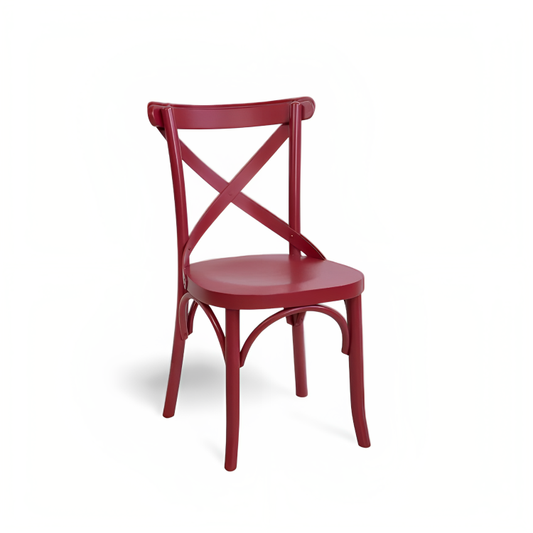 Cadeira de Madeira X Boho Cor Viva Magenta