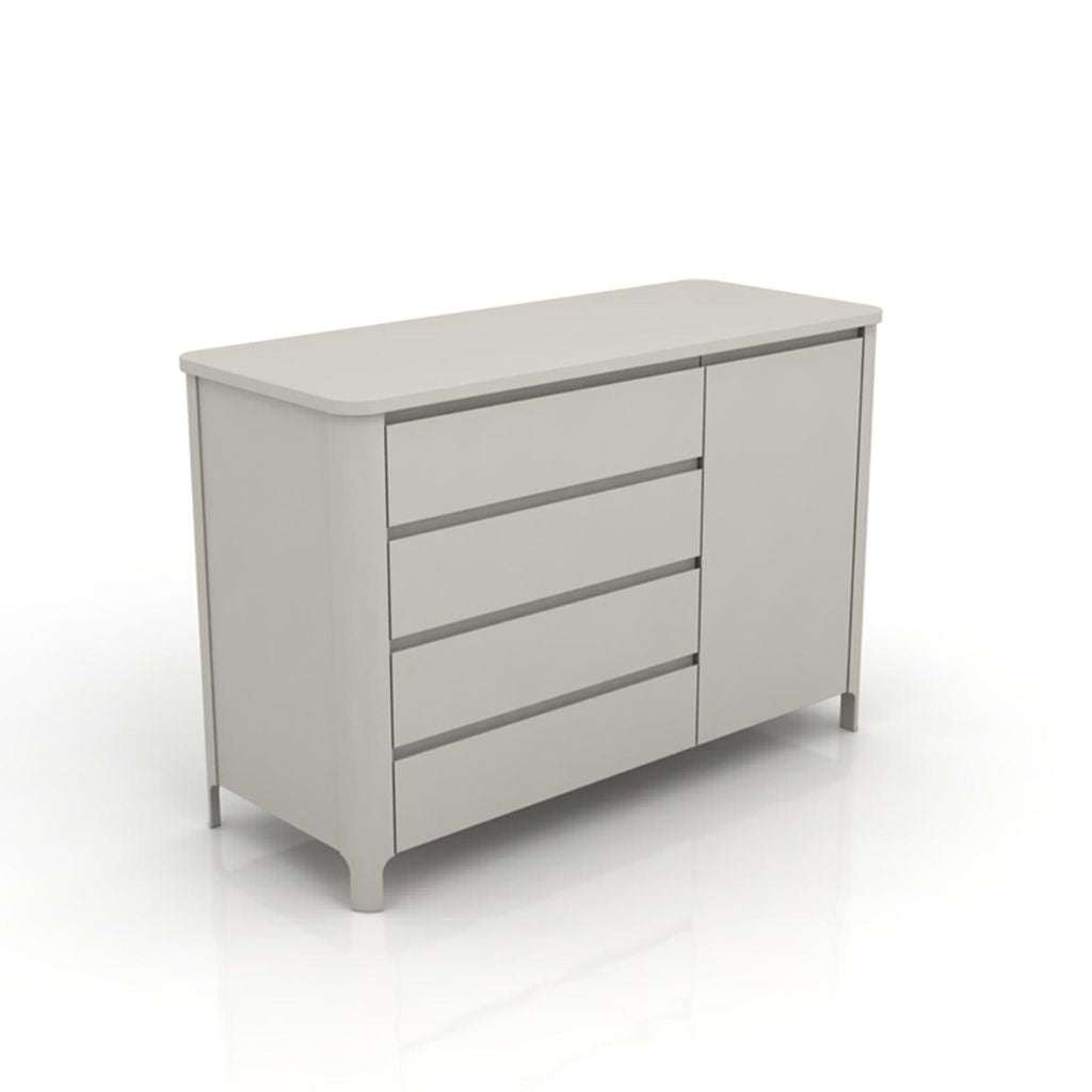 Cômoda Armário Bloom 4 Gavetas e 1 Porta Cor Areia - Quater