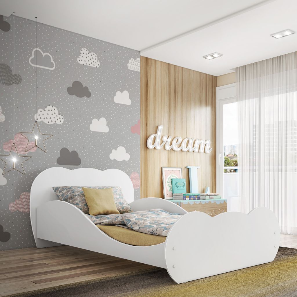 Cama de Madeira Infantil Ayla Cor Branca