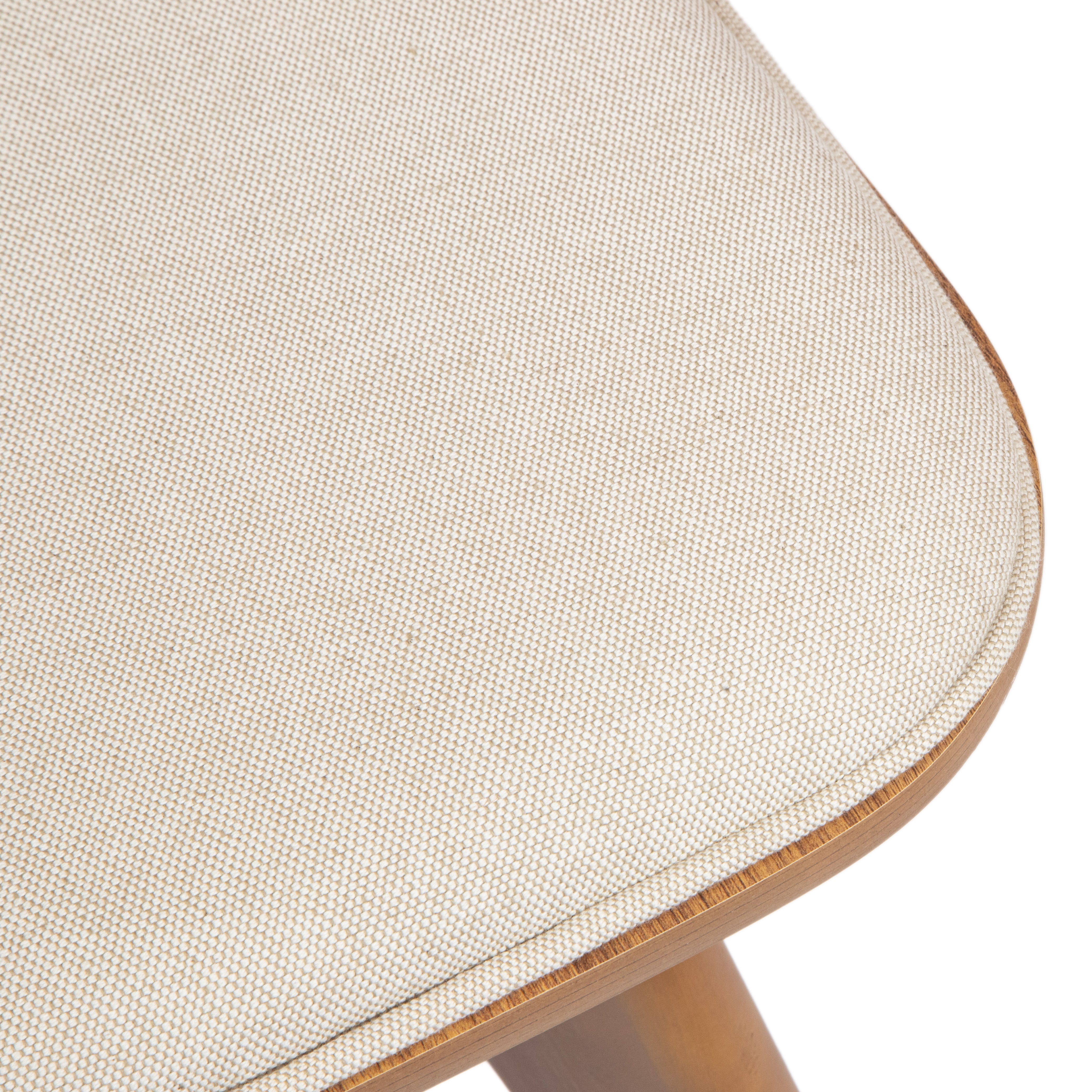 Mesa de Jantar Retangular Helena Cor Freijó com vidro Off White 117 cm + 4 Cadeiras de Jantar Lidiane