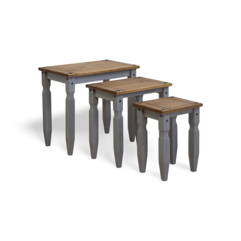 Mesa Lateral Boho Piccolo Cor Cera e Cinza