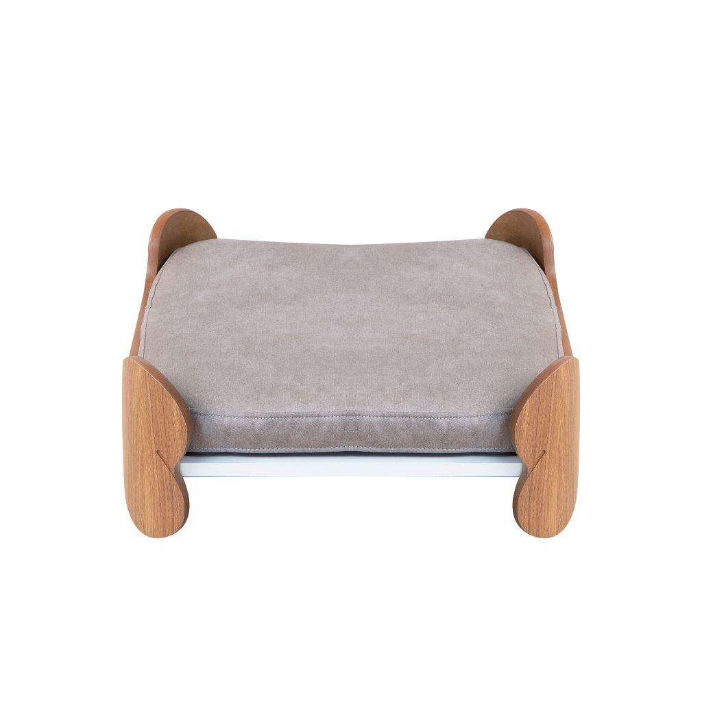 Cama Pet Microporte cor Nogueira Morfeu Veludo Claro