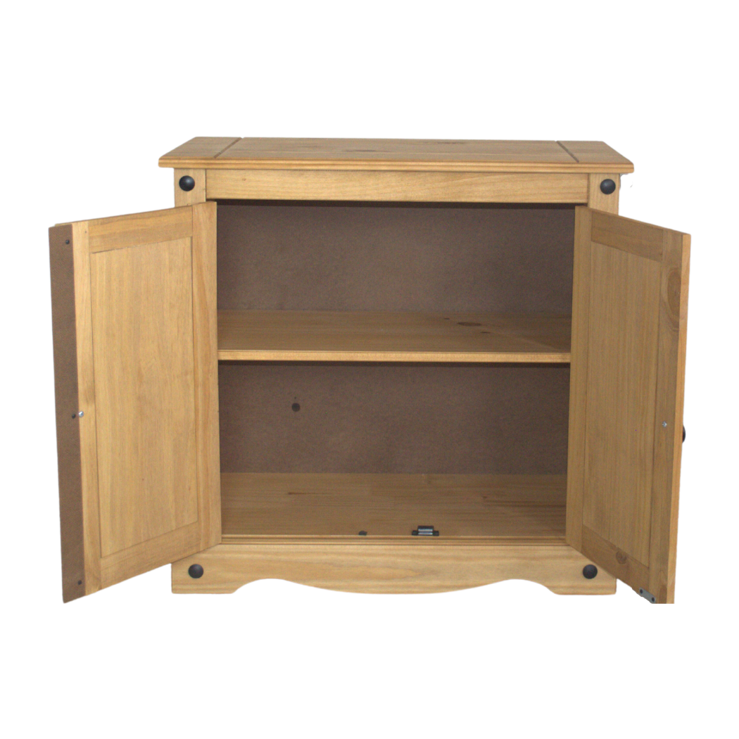 Balcão 2 Portas em Madeira Cor Natural Boho