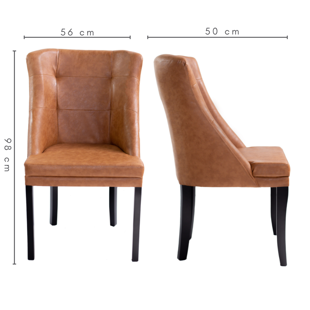Poltrona Lira Pés Preto Fosco e Tecido Caramelo, medidas: A=98 cm C=56 cm L=50 cm
