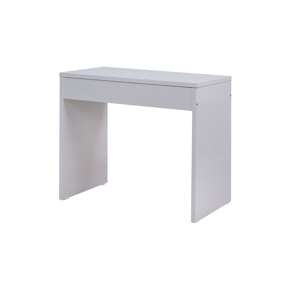 Conjunto Para Sala de Estar Em Madeira Com 03 Peças Cor Branco, visto de lado