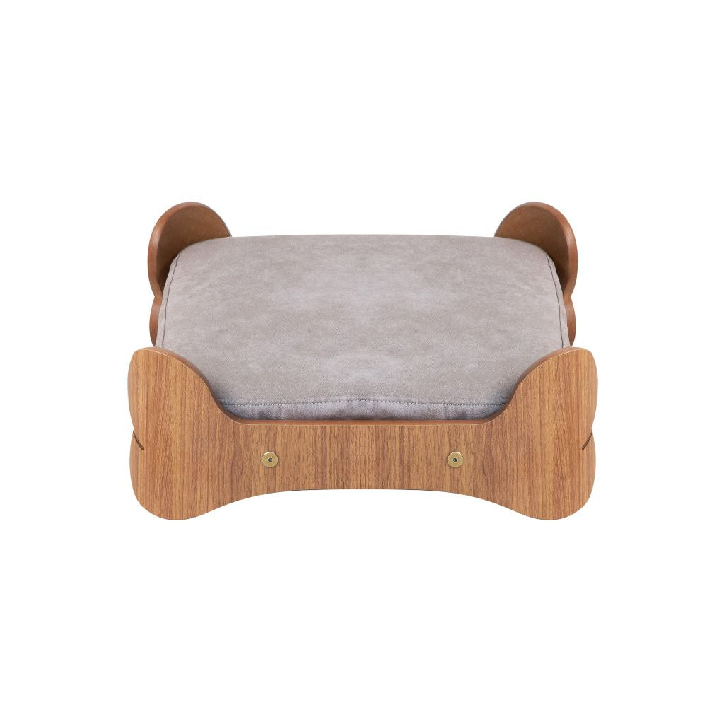 Cama Pet Microporte cor Nogueira Morfeu Veludo Claro