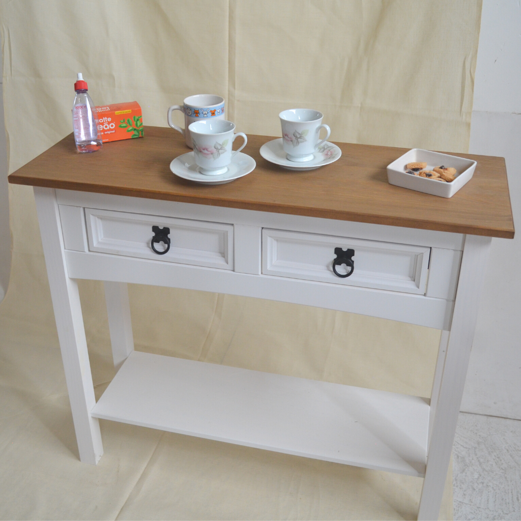 Aparador Boho Branco para cantinho do café