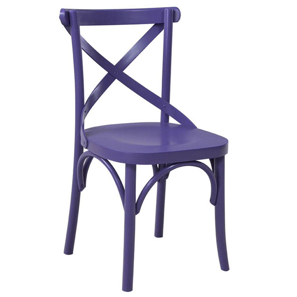 cadeira x boho cor very peri lavanda, visot de lado