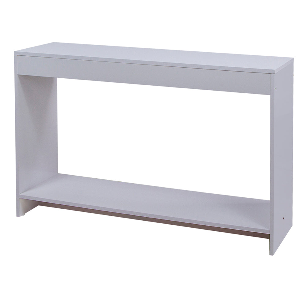 Conjunto Para Sala de Estar Em Madeira Com 03 Peças Cor Branco, visto de lado