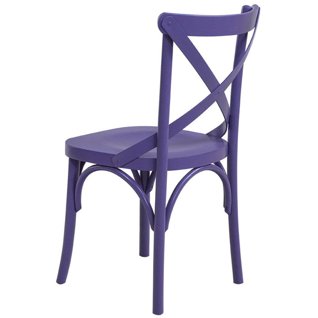 cadeira x boho cor very peri lavanda, visto de lado