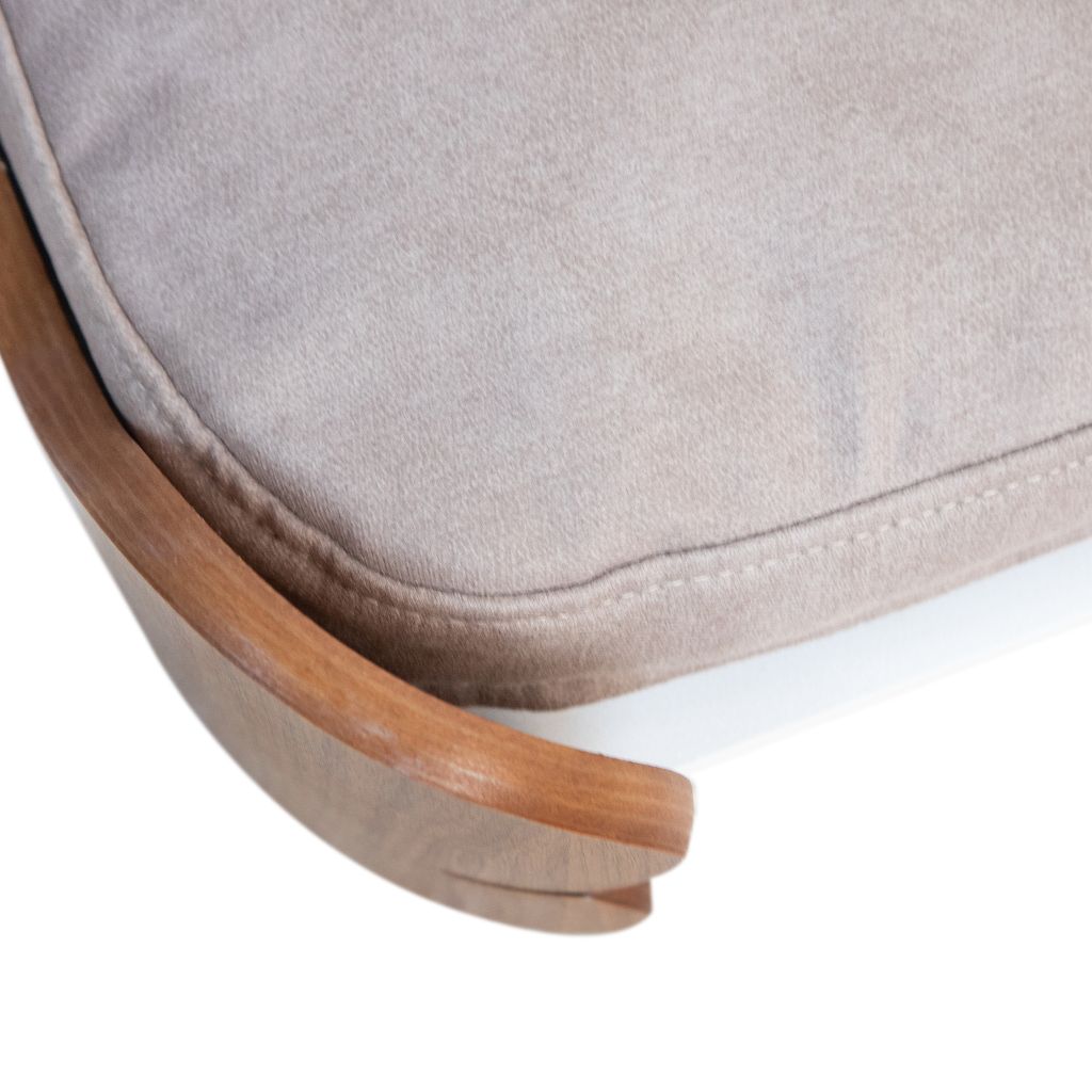 Cama Pet Microporte cor Nogueira Morfeu Veludo Claro