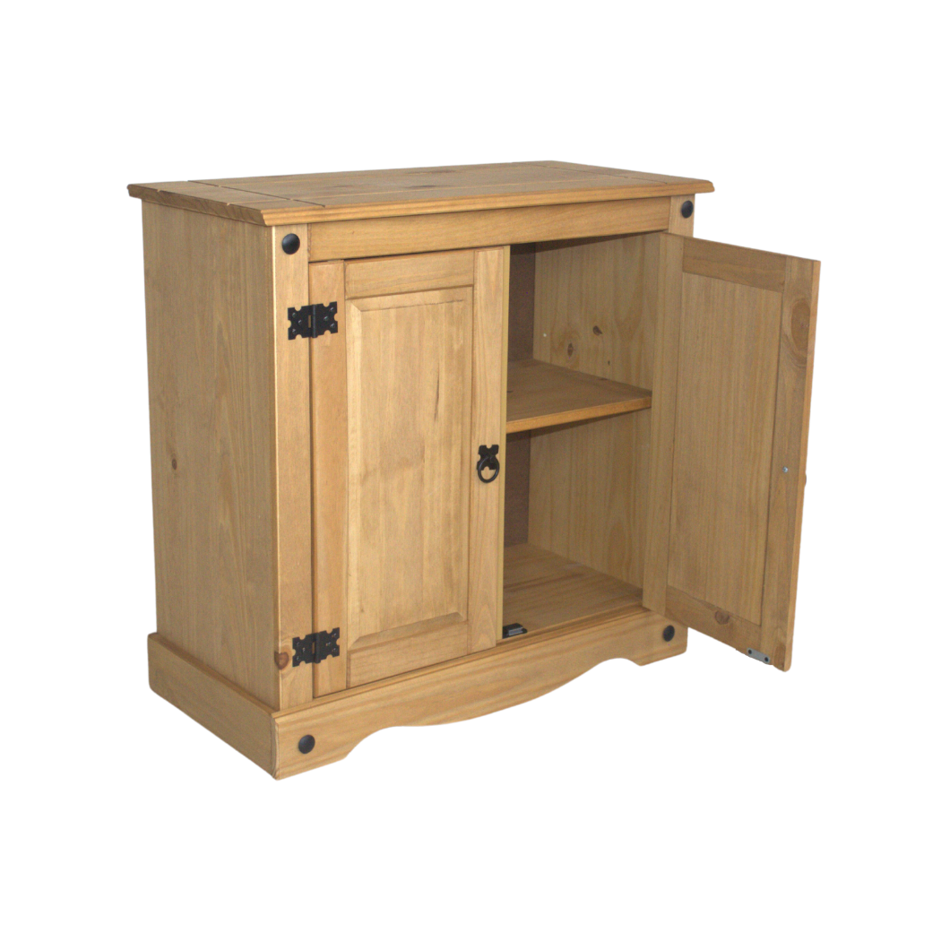 Balcão 2 Portas em Madeira Cor Natural Boho