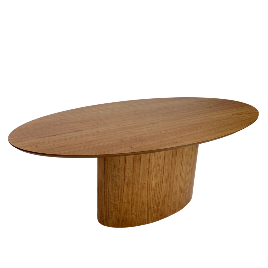 Mesa de Jantar Savana com Tampo e Base Oval 200x100 em Cinamomo