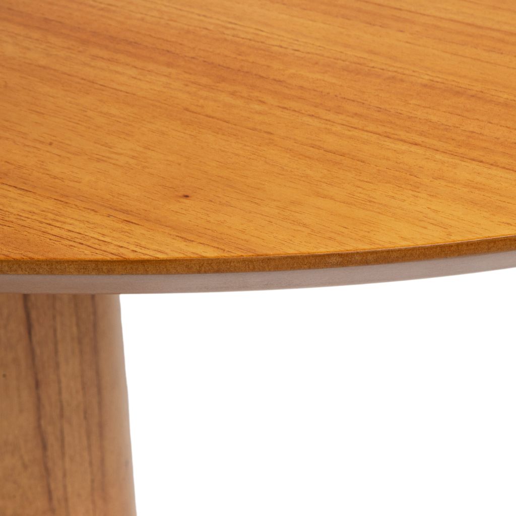Mesa de Jantar Savana com Tampo e Base Oval 200x100 em Cinamomo + 6 Cadeiras Florença com Tela Sextavada Cor Amêndoa