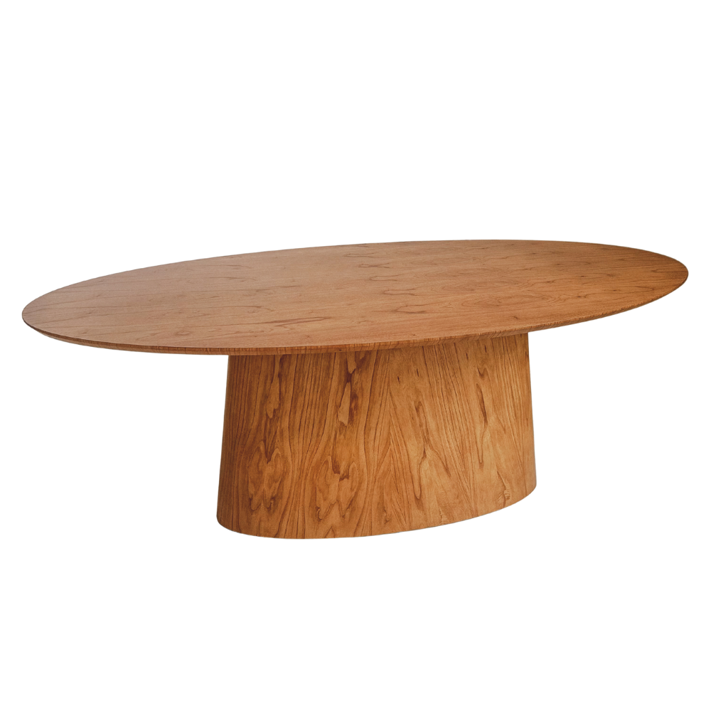 Mesa de Jantar Savana com Tampo e Base Oval 200x100 em Cinamomo