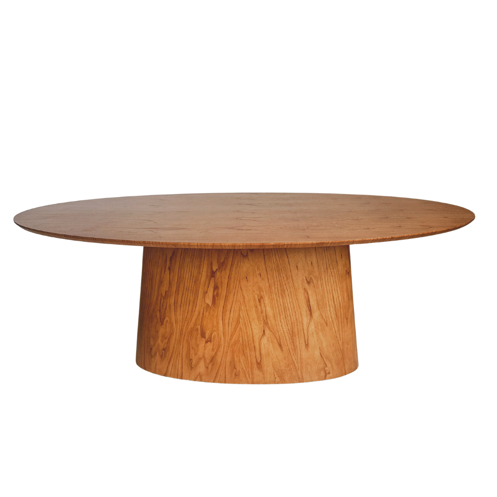 Mesa de Jantar Savana com Tampo e Base Oval 200x100 em Cinamomo