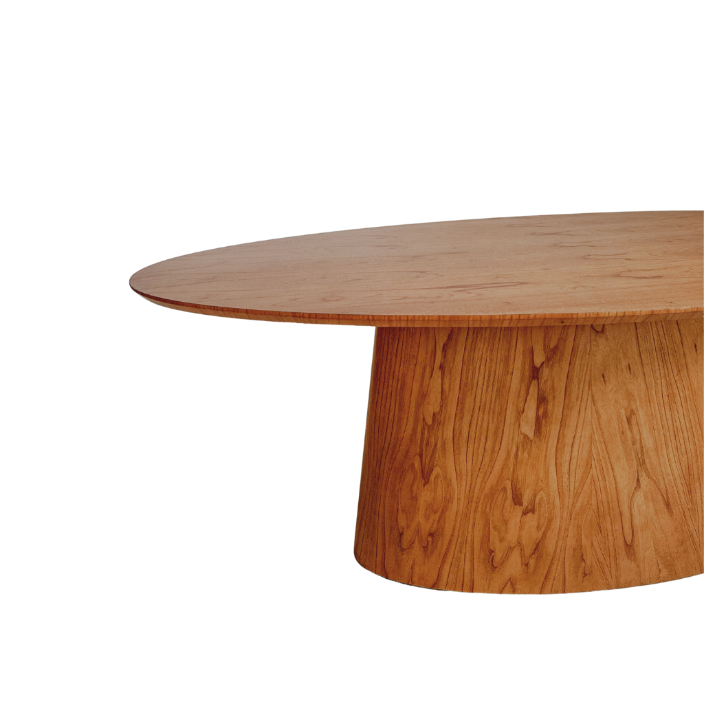 Mesa de Jantar Savana com Tampo e Base Oval 200x100 em Cinamomo