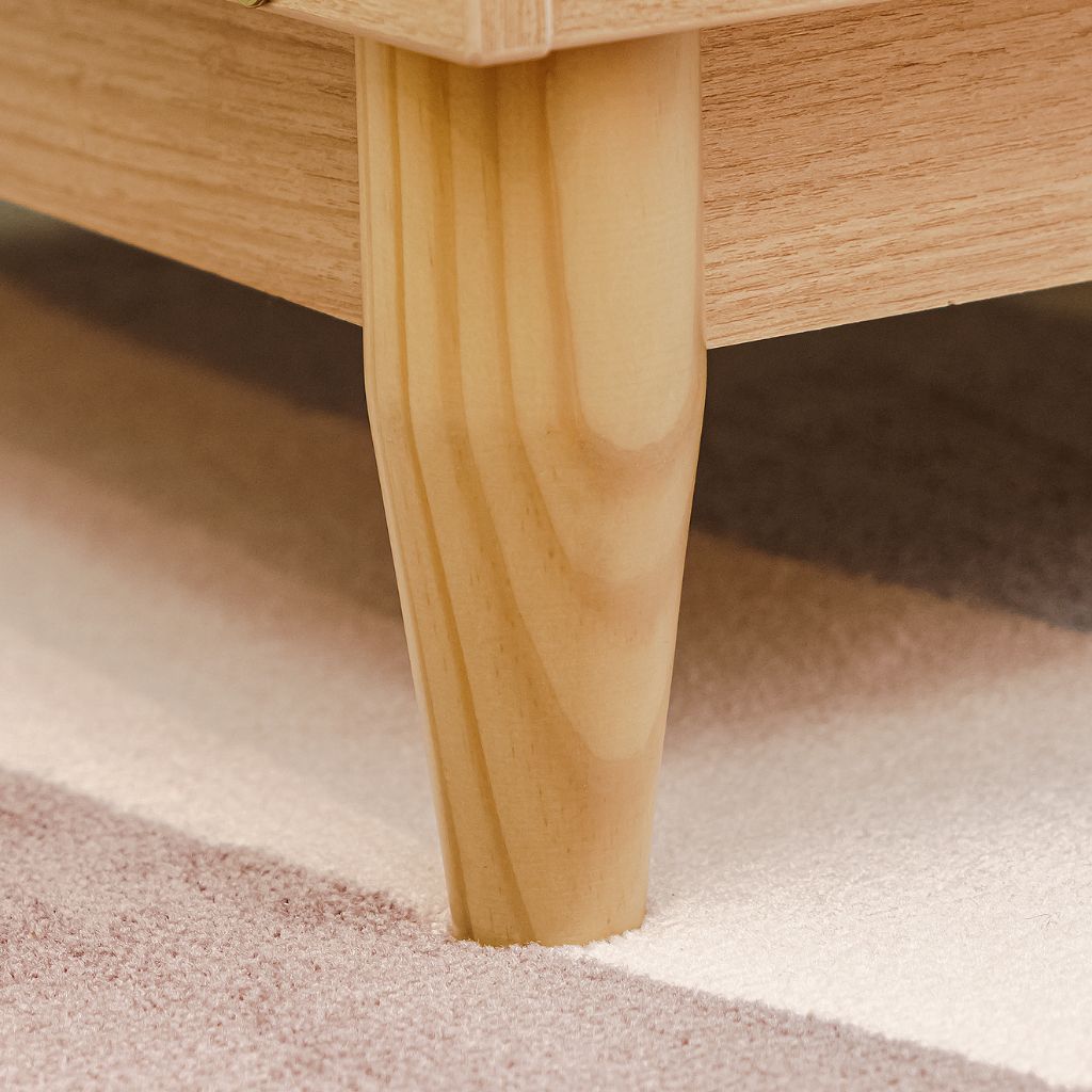 Cômoda para Quarto de Bebê 3 Gavetas Tomi Cor Cinza e Carvalho - Quater
