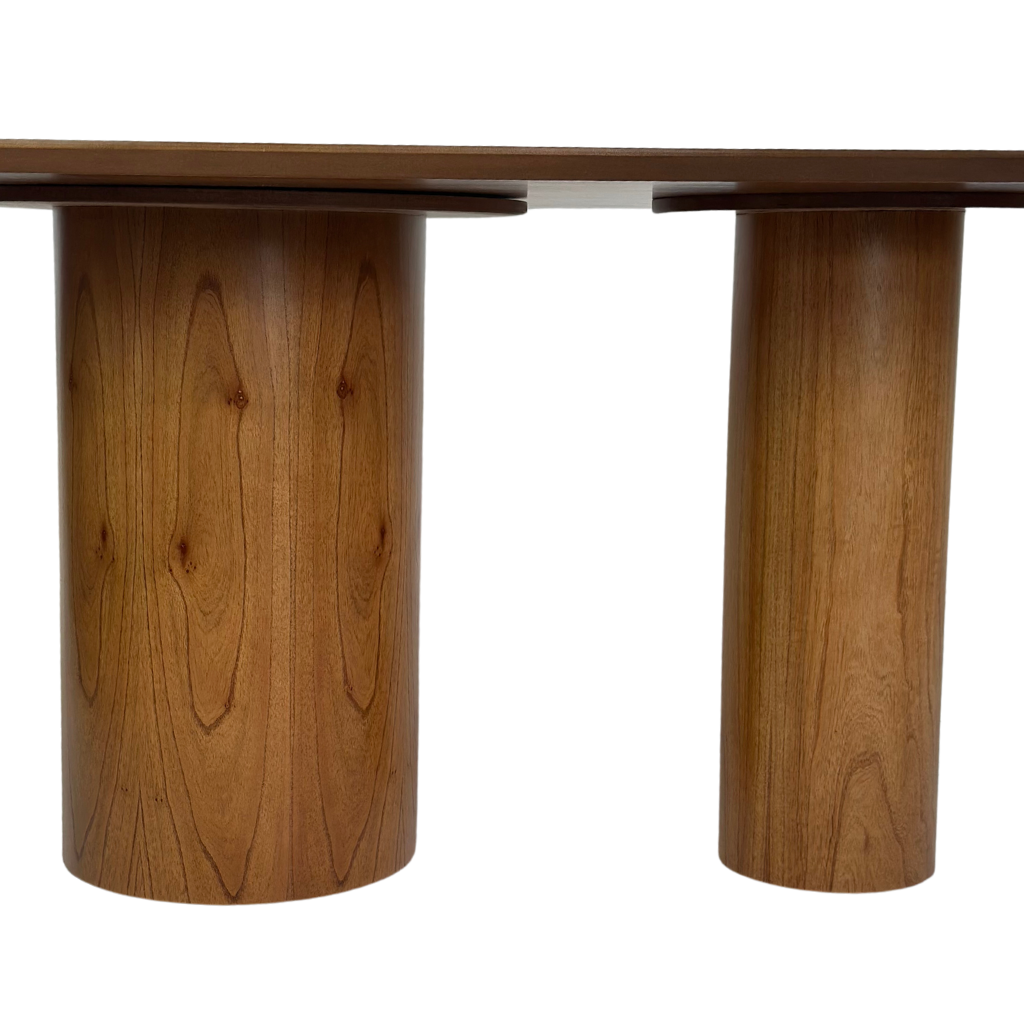 Mesa de Jantar Orgânica Luna 180x100 em Cinamomo + 2 Cadeiras de Jantar Malu + 2 Cadeiras de Jantar Gina