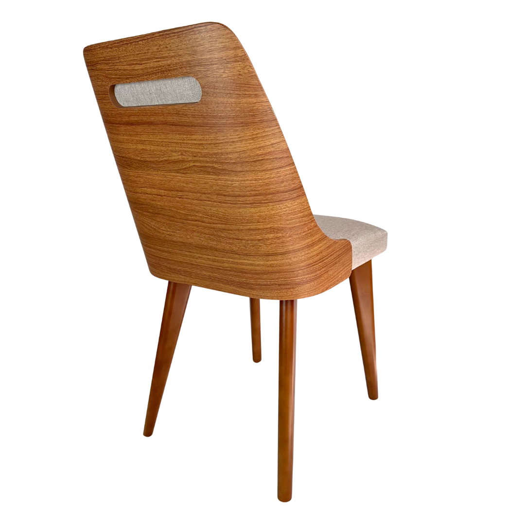 Cadeira de Jantar Estofada Mônaco Madeira Freijó Tecido Piccolo