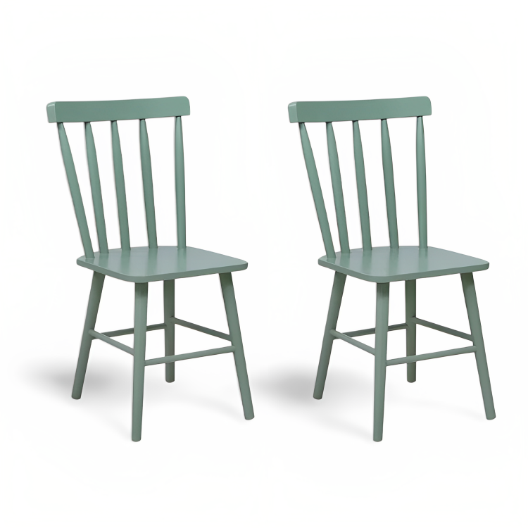 Cadeira de Madeira Liandra Cor Verde - Kit com 2