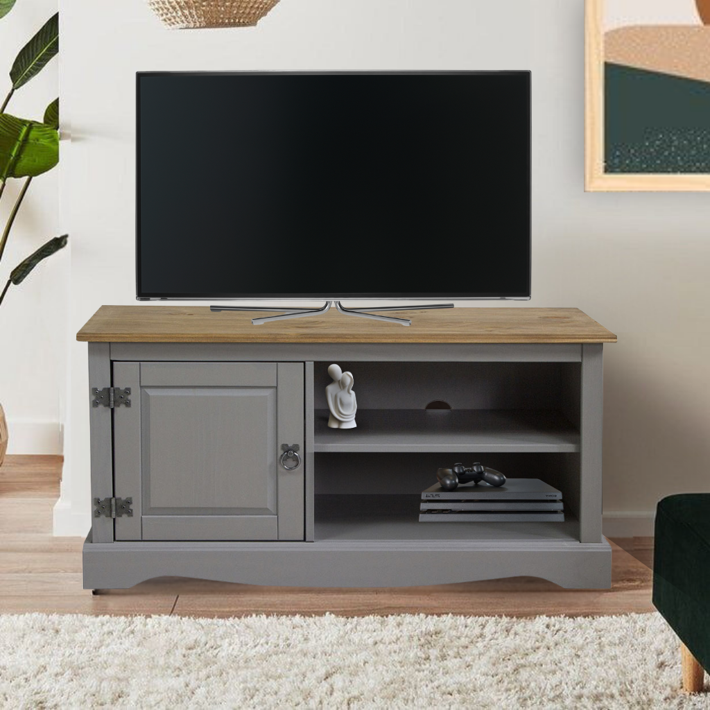 rack,rackcinza,sala,televisao,rackcomprateleira,rackcomporta,prateleira,porta,decoracao,cinza,rackaboho,madeira,planta