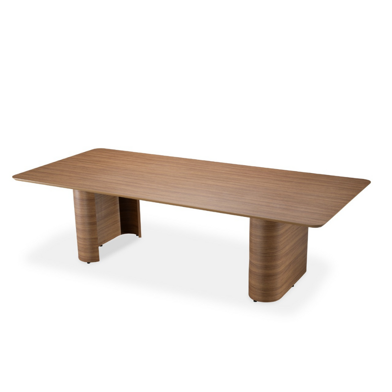 Mesa de jantar retangular Georgina cor freijó 270 cm