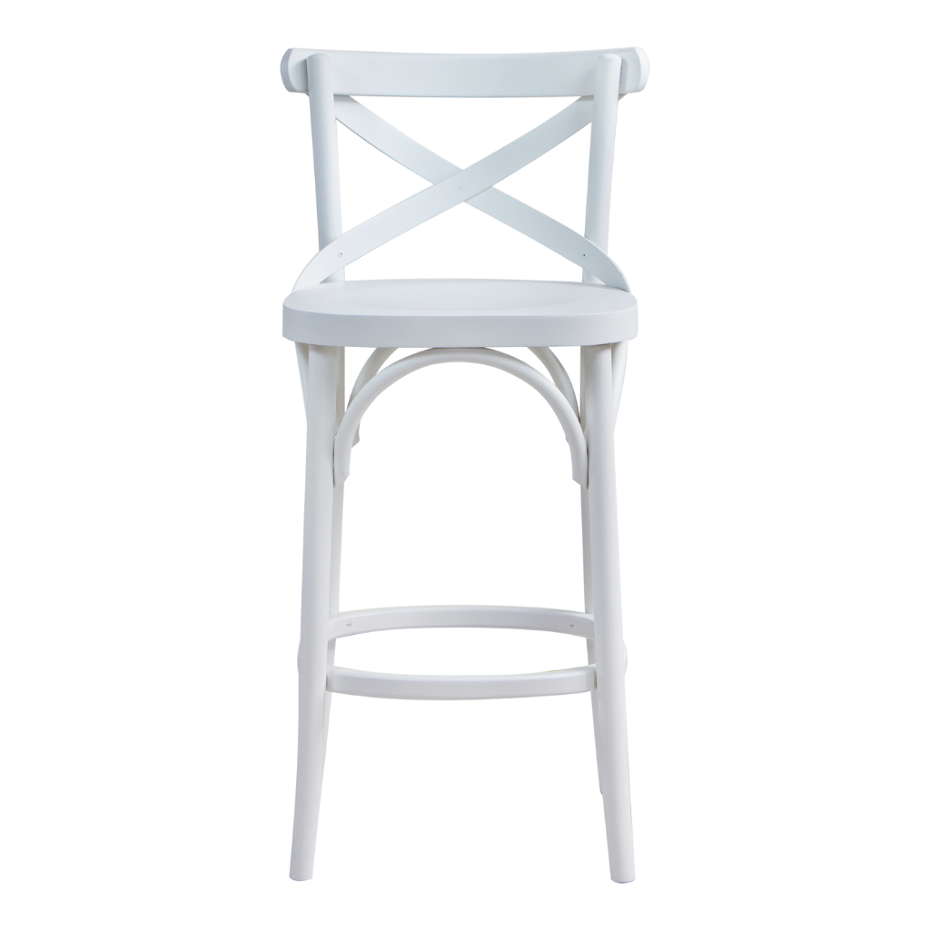 Banqueta X Boho Cor Laca Branca Fosca Baixa