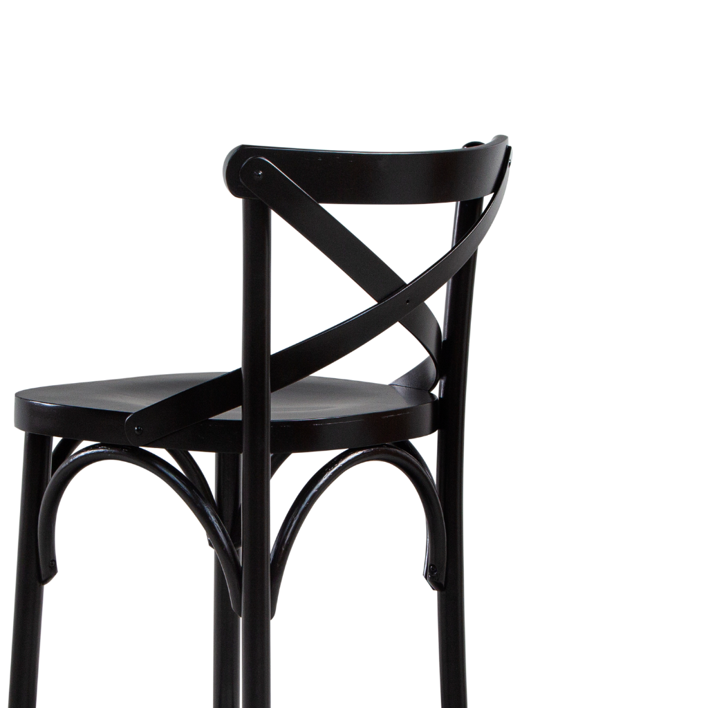 Banqueta X Boho Cor Preta Fosca Baixa