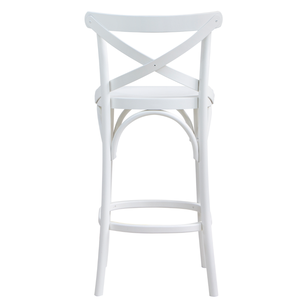 Banqueta X Boho Cor Laca Branca Fosca Baixa