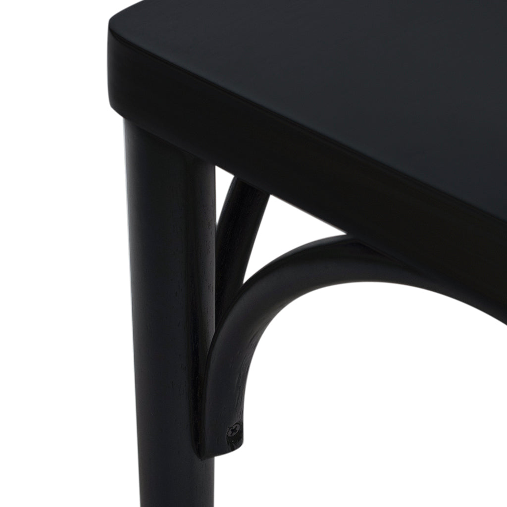 Mesa Redonda Rachel Base X e Tampo Amêndoa 110 cm + 4 Cadeiras Ana Cor Laca Preta Fosca Conjunto