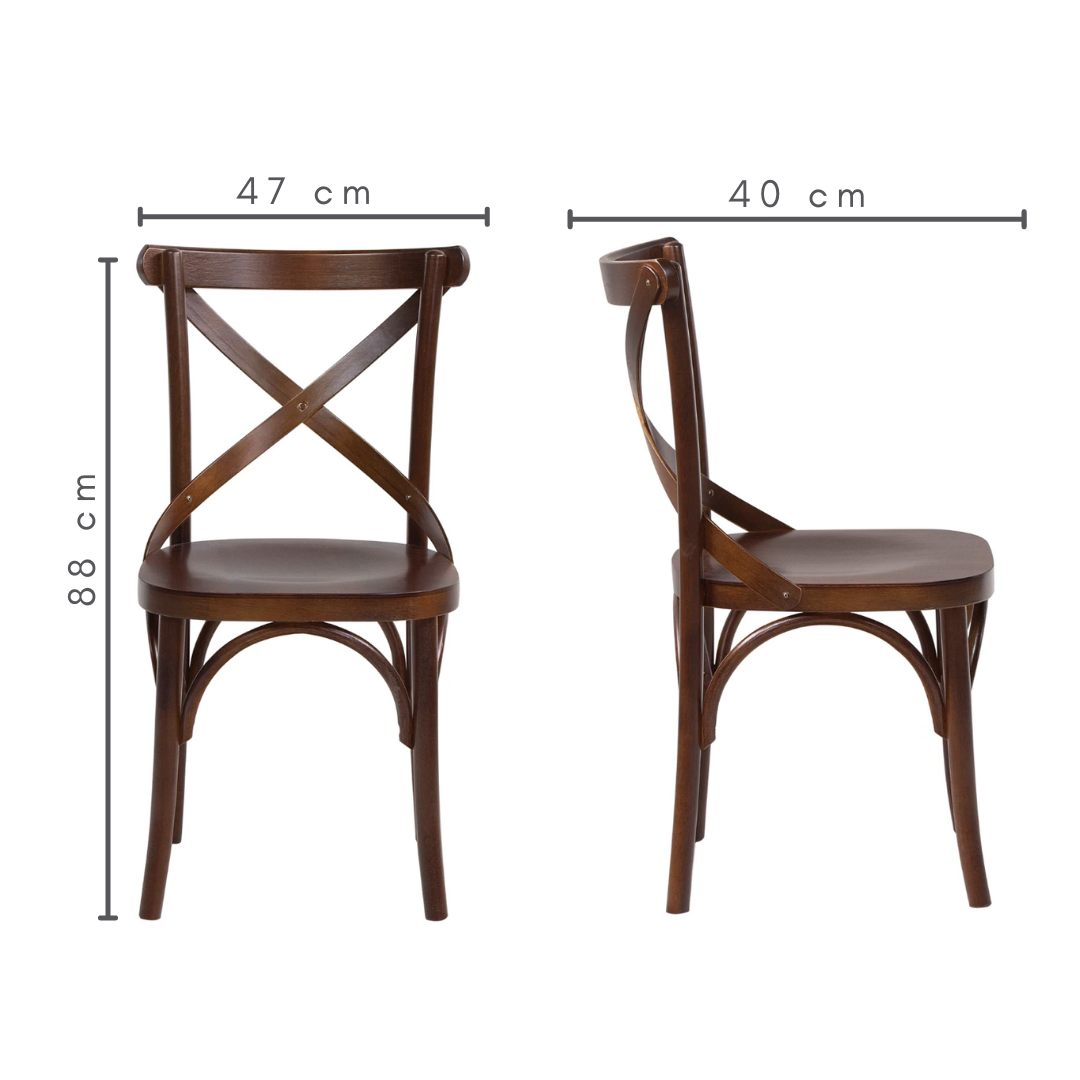 cadeira x boho cor castanho, medidas   A= 88 cm    C= 47 cm    L=40 cm