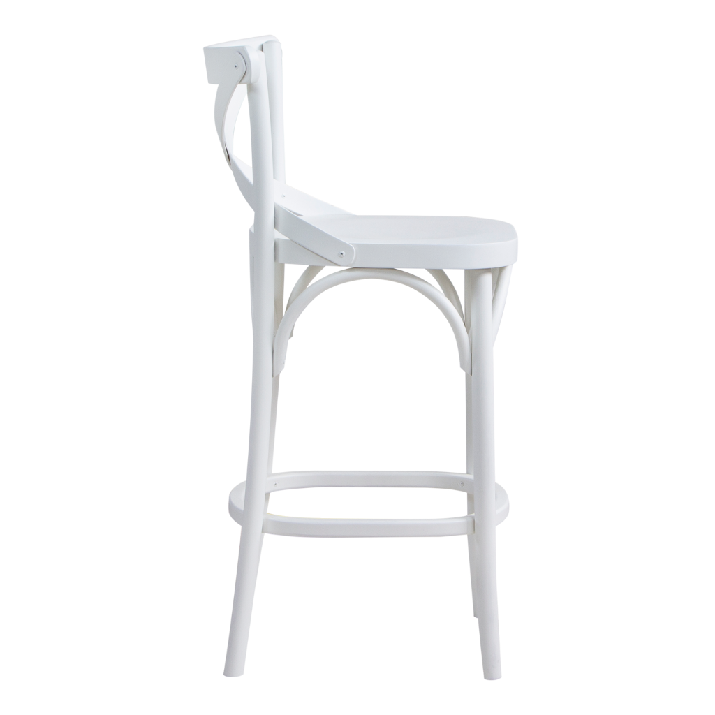 Banqueta X Boho Cor Laca Branca Fosca Baixa