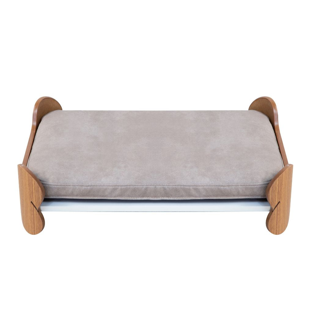 Cama Pet Pequeno porte cor Nogueira Morfeu Veludo Claro